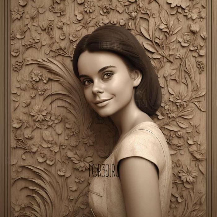 Natalie Wood 3 stl model for CNC